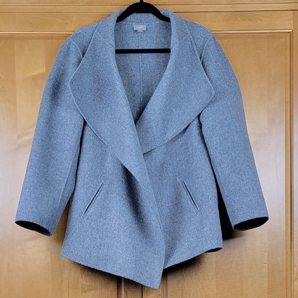 J. Jill Jackets & Blazers - J.Jill Grey Wool Wrap Jacket  - LP